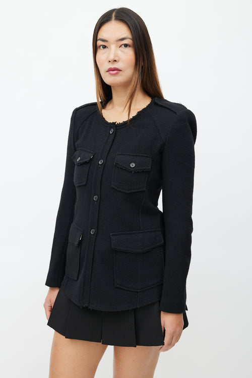 Isabel Marant Étoile Black Wool Shirt Jacket