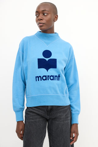 Isabel Marant Étoile Blue Logo Moby Sweatshirt