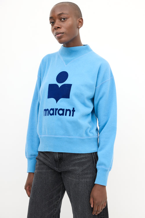 Isabel Marant Étoile Blue Logo Moby Sweatshirt