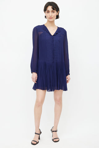 Isabel Marant Étoile Navy Semi Sheer Lace Dress