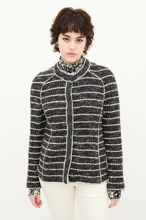 Isabel Marant Étoile Brown 
Navy Wool Tweed Jacket