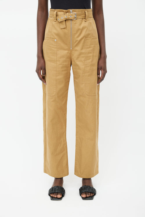 Isabel Marant Étoile Brown Paggy Belted Pant