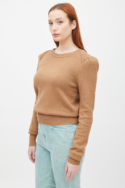 Isabel Marant Étoile Brown Pleated Shoulder Sweater