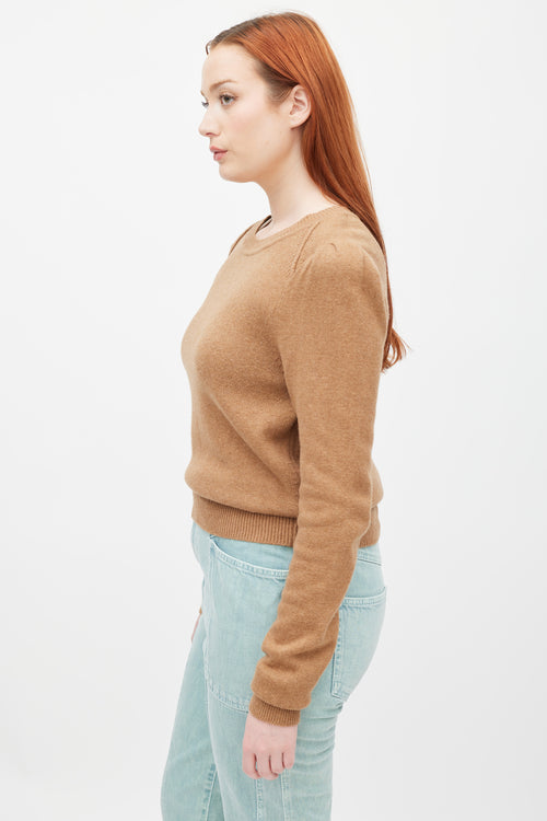 Isabel Marant Étoile Brown Pleated Shoulder Sweater