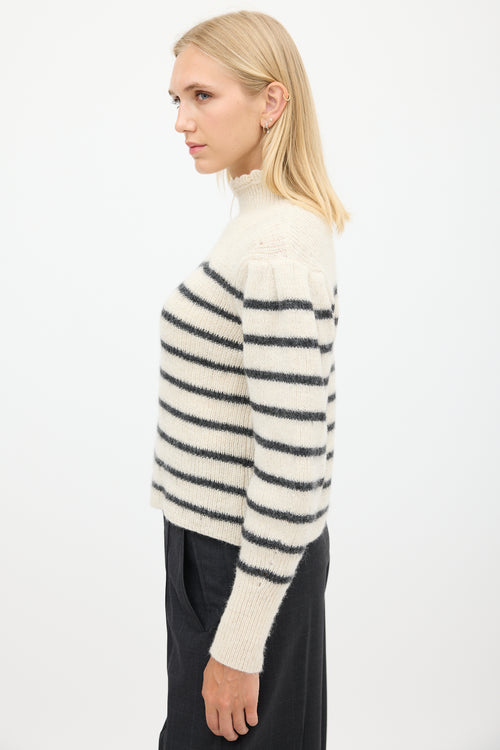 Isabel Marant Étoile Cream 
Black Wool Striped Sweater