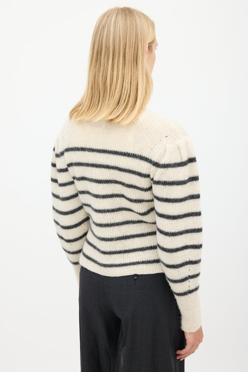 Isabel Marant Étoile Cream 
Black Wool Striped Sweater