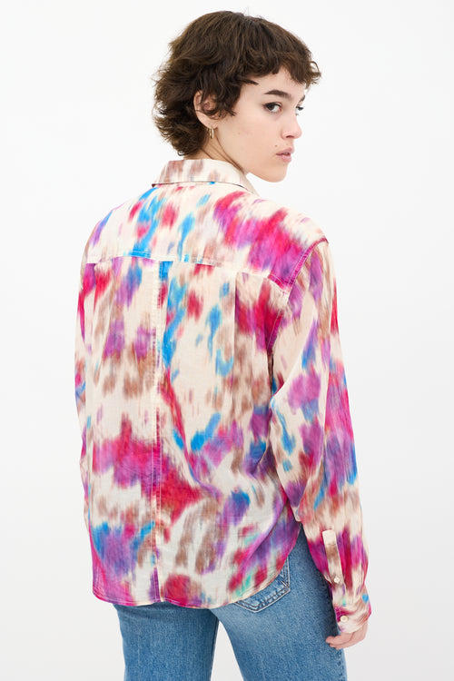 Cream 
Multicolour Tie Dye Shirt