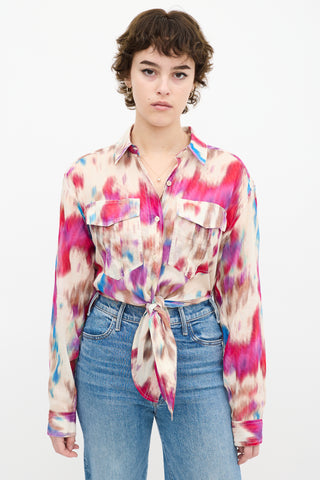 Cream 
Multicolour Tie Dye Shirt