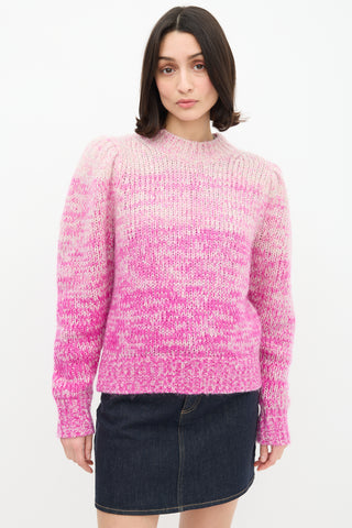 Isabel Marant Étoile Cream 
Pink Mohair Ombré Pleany Sweater