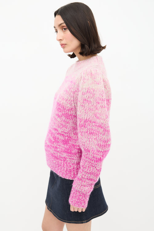 Isabel Marant Étoile Cream 
Pink Mohair Ombré Pleany Sweater