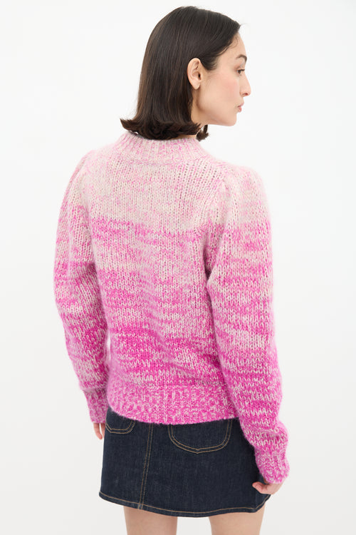 Isabel Marant Étoile Cream 
Pink Mohair Ombré Pleany Sweater