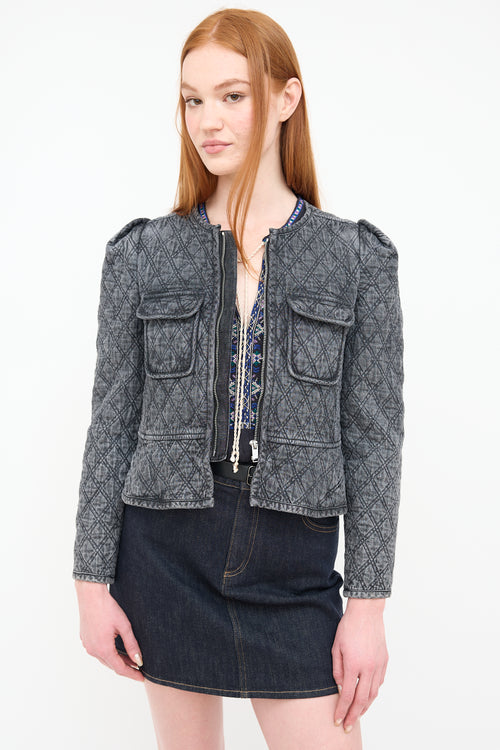 Isabel Marant Étoile Dark Grey Chambray Deliona Jacket