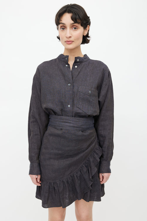 Isabel Marant Étoile Dark Grey Linen Skirt Set