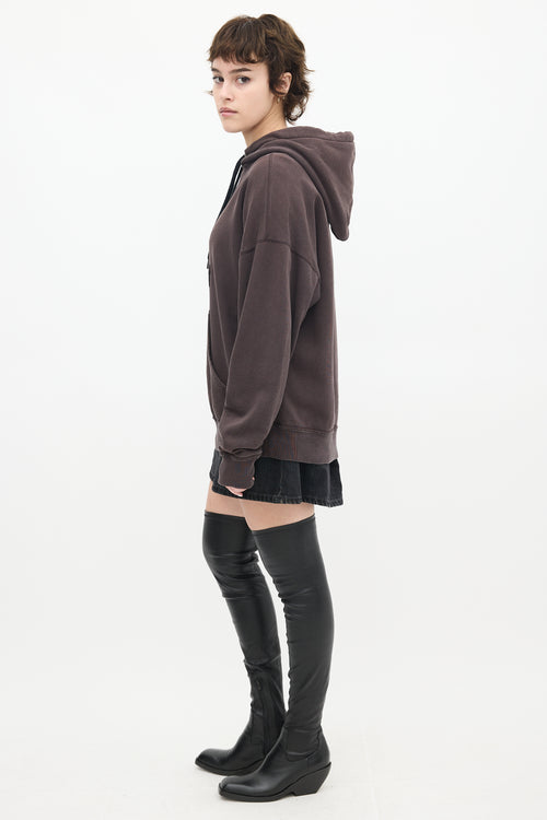 Isabel Marant Étoile Dark Grey Mansel Logo Hoodie