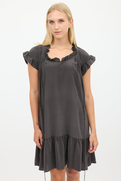 Isabel Marant Étoile Dark Grey Ruffled Dress