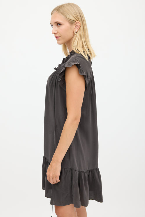 Isabel Marant Étoile Dark Grey Ruffled Dress