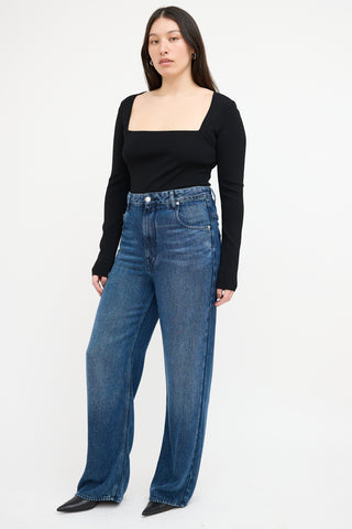 Isabel Marant Étoile Dark Wash Lyocell High Waist Jeans