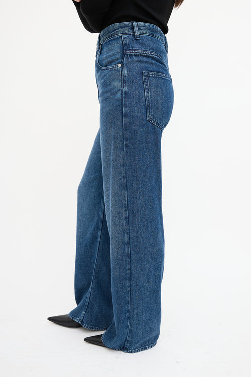 Isabel Marant Étoile Dark Wash Lyocell High Waist Jeans