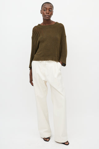 Isabel Marant Étoile Green Knit Long Sleeve Sweater