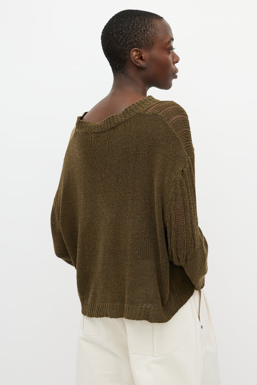 Isabel Marant Étoile Green Knit Long Sleeve Sweater