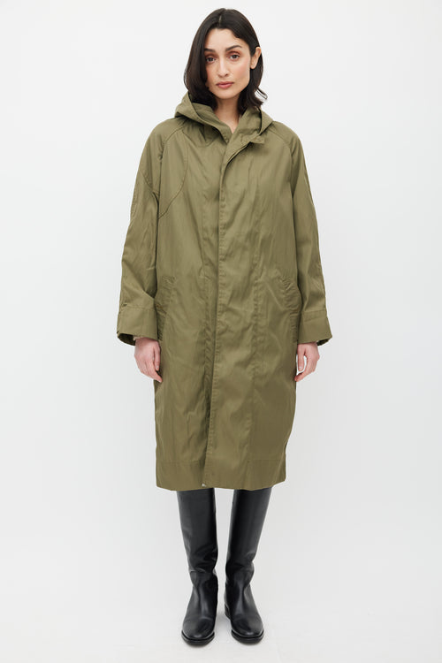 Isabel Marant Étoile Green Nylon Hooded Coat