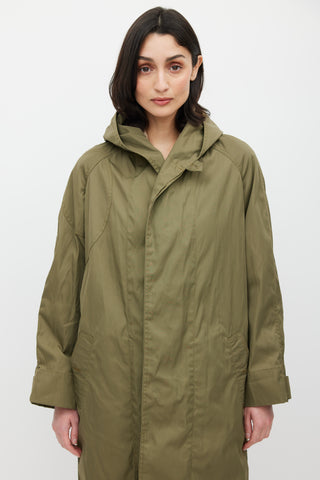 Isabel Marant Étoile Green Nylon Hooded Coat