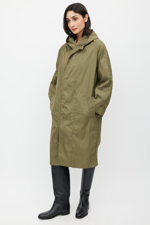 Isabel Marant Étoile Green Nylon Hooded Coat