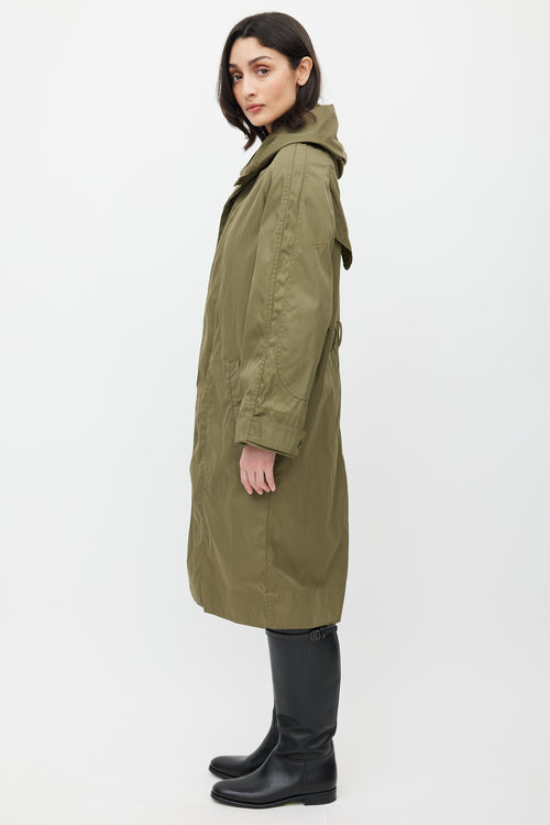 Isabel Marant Étoile Green Nylon Hooded Coat