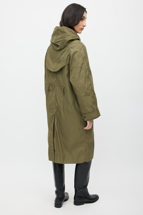 Isabel Marant Étoile Green Nylon Hooded Coat