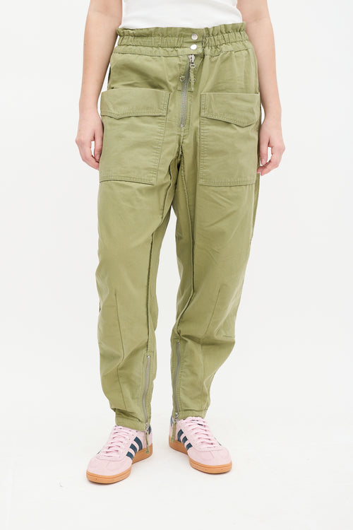 Isabel Marant Etoile Green Tapered Cargo Trouser