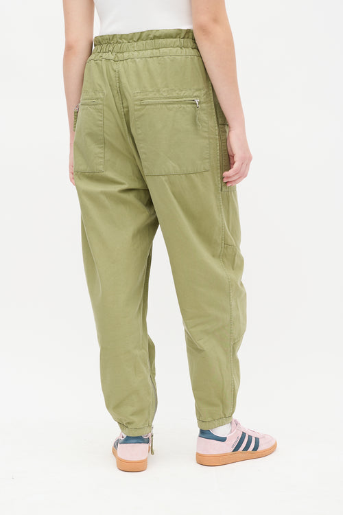 Isabel Marant Etoile Green Tapered Cargo Trouser