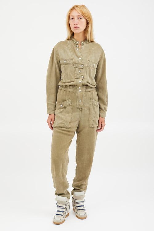 Isabel Marant Étoile Green Utility Jumpsuit