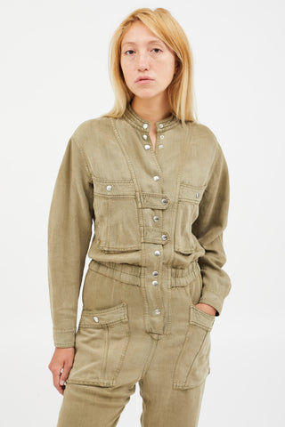 Isabel Marant Étoile Green Utility Jumpsuit