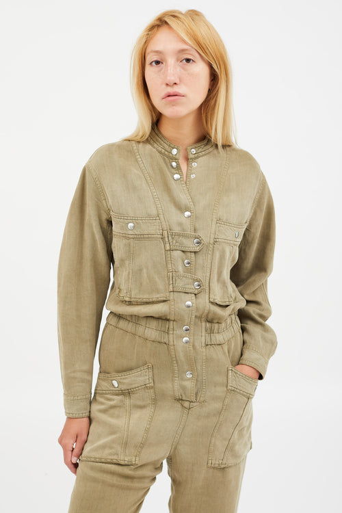 Isabel Marant Étoile Green Utility Jumpsuit