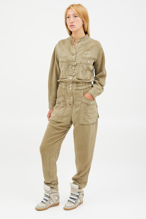 Isabel Marant Étoile Green Utility Jumpsuit