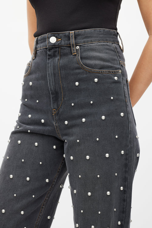 Isabel Marant Étoile Grey 
Silver Pearl Corsy Jeans