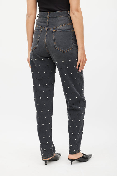 Isabel Marant Étoile Grey 
Silver Pearl Corsy Jeans