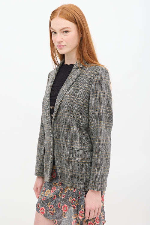 Isabel Marant Étoile Grey 
Multi Herringbone Charly Blazer