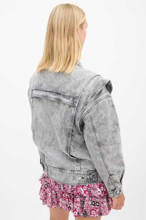 Isabel Marant Étoile Grey Washed Denim Jacket