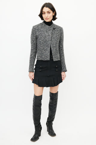 Isabel Marant Étoile Grey 
White Boucle Jacket