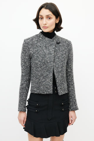 Isabel Marant Étoile Grey 
White Boucle Jacket