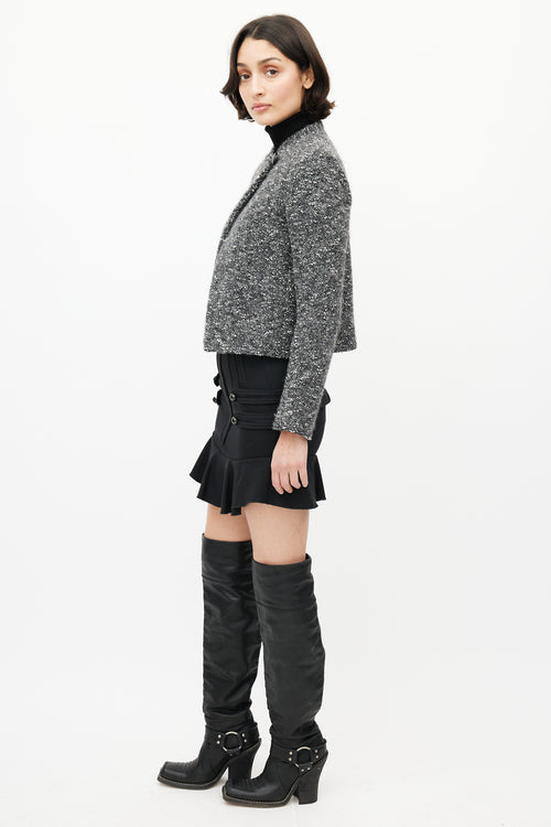 Isabel Marant Étoile Grey 
White Boucle Jacket