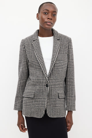 Isabel Marant Étoile Grey Wool Charlyne Check Blazer