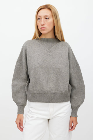 Isabel Marant Étoile Grey Wool Kelaya Cropped Sweater