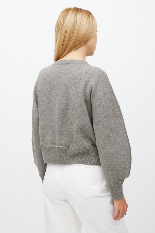 Isabel Marant Étoile Grey Wool Kelaya Cropped Sweater