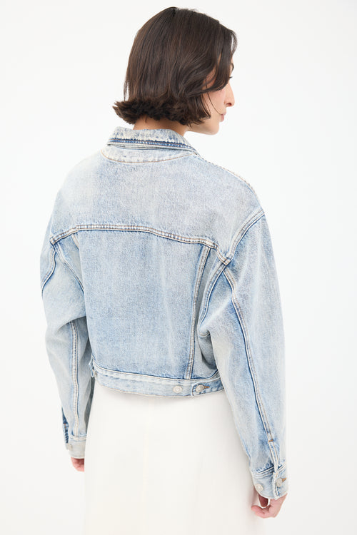 Isabel Marant Étoile Light Wash Tadia Cropped Denim Jacket