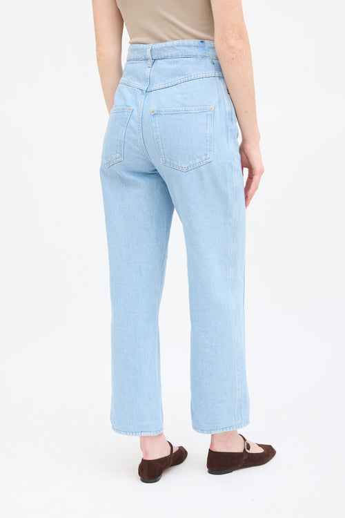 Isabel Marant Étoile Light Wash Valeria Panelled Straight Leg Jeans