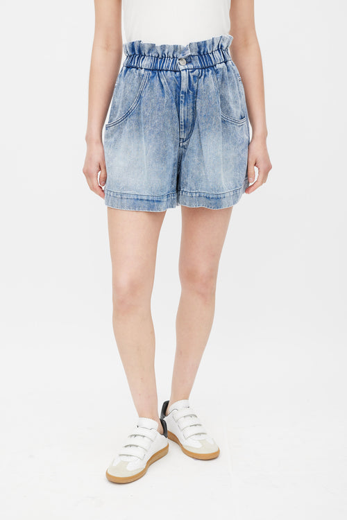 Isabel Marant Étoile Light Wash Wide Leg Denim Short