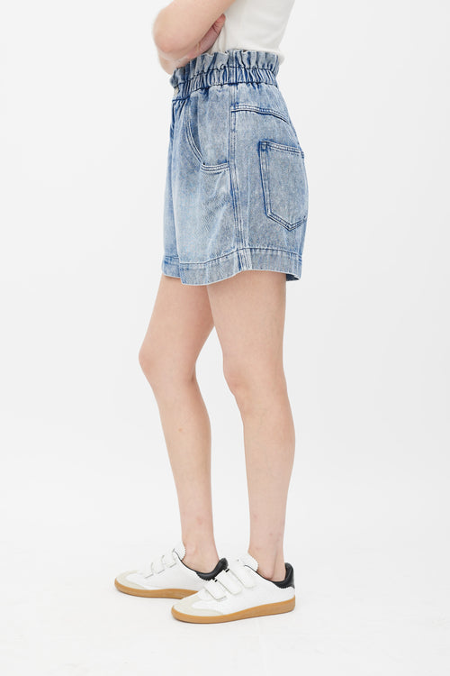 Isabel Marant Étoile Light Wash Wide Leg Denim Short