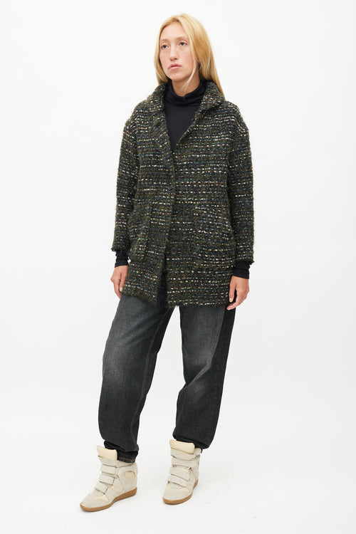 Isabel Marant Étoile Multicolour Tweed Wool Coat